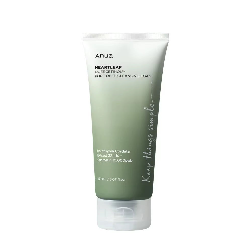 ANUA Heartleaf Quercetin Pore Deep Cleansing Foam, Cleanser, Double Cleanse, BHA, Hyaluronic Acid, Cleanser, Korean Skincare