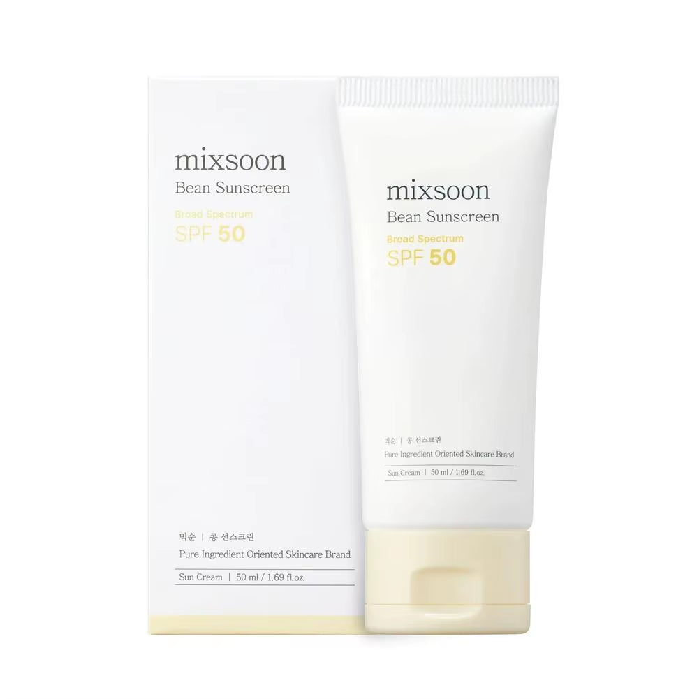 Mixsoon Bean Sunscreen with Soy Extract Alcohol-Free Gentle on Skin SPF 50 UVA/UVB Protection Airy Texture Lightweight