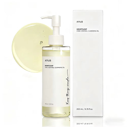 Anua Heartleaf Pore Control Cleansing Oil, Cleansing Oil for Oily Skin, Deep Cleansing Makeup Remover, Korean Skincare